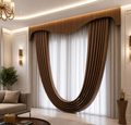 Premium Designer U-Shaped Draped Curtain Style