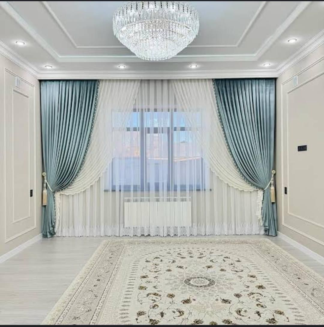 Modern Gray & White Curtains – Elegant Minimalist Window Drapes